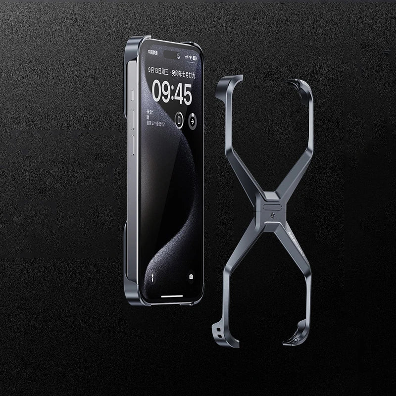 Capa para IPhone de Metal Minimalista Reforçada
