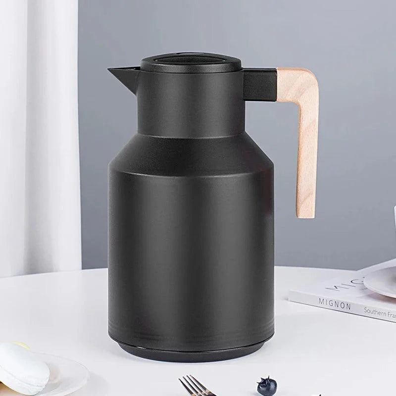 Garrafa Térmica Inox para Café e Chá com Forro de Vidro - Isolamento Térmico Eficiente