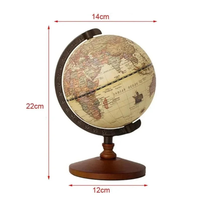 Globo Terrestre Decorativo com Mapa em Inglês para Mesa - Acessório de Decoração