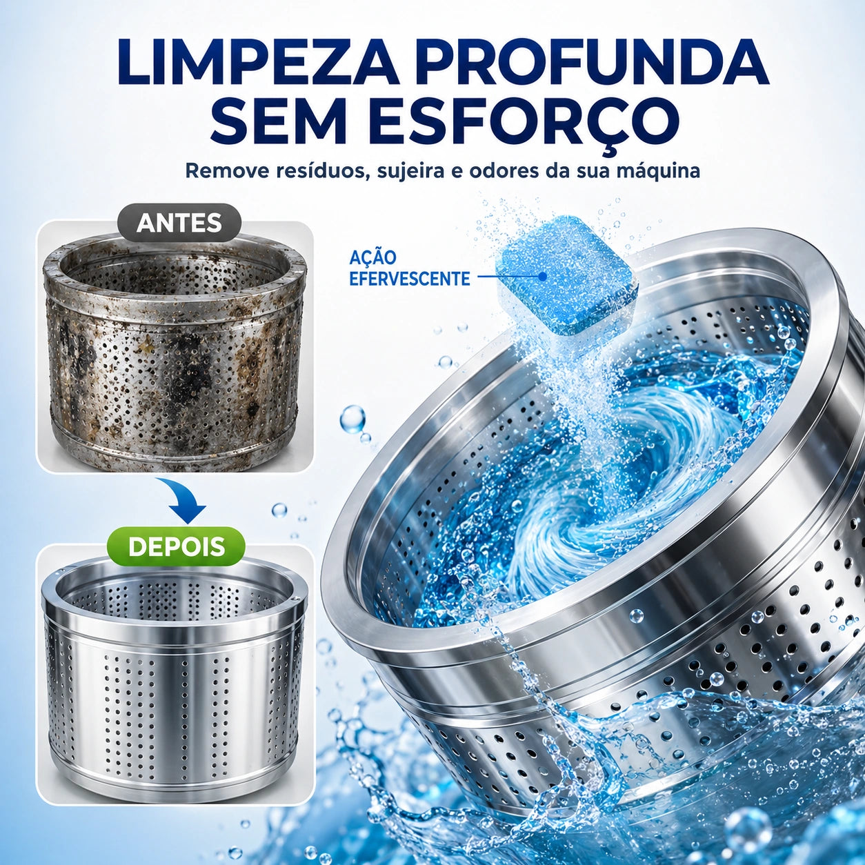 Pastilhas Para Limpar Máquina de Lavar