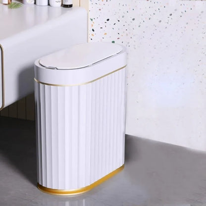 Lixeira Automática Oval 9L com Sensor para Banheiro e Cozinha
