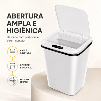 Lixeira Automática com Sensor 16 Litros Recarregável USB