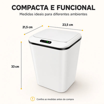Lixeira Automática com Sensor 16 Litros Recarregável USB