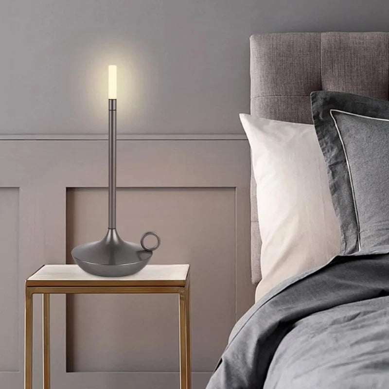 Luminária de Mesa LED Sem Fio Recarregável para Decoração Noturna