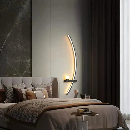 Luminária de Parede LED Minimalista Moderna com Controle Remoto