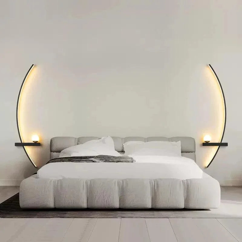 Luminária de Parede LED Minimalista Moderna com Controle Remoto