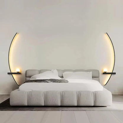 Luminária de Parede LED Minimalista Moderna com Controle Remoto
