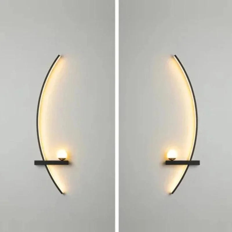 Luminária de Parede LED Minimalista Moderna com Controle Remoto