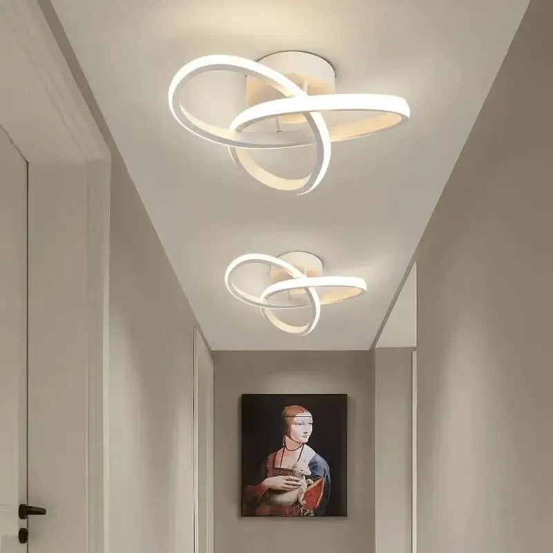 Lustre LED de Teto com 3 Cores para Quarto e Sala de Jantar - Iluminação Moderna