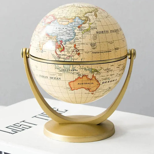 Mini Globo Terrestre Retrô para Decoração de Estante - Acessório Vintage