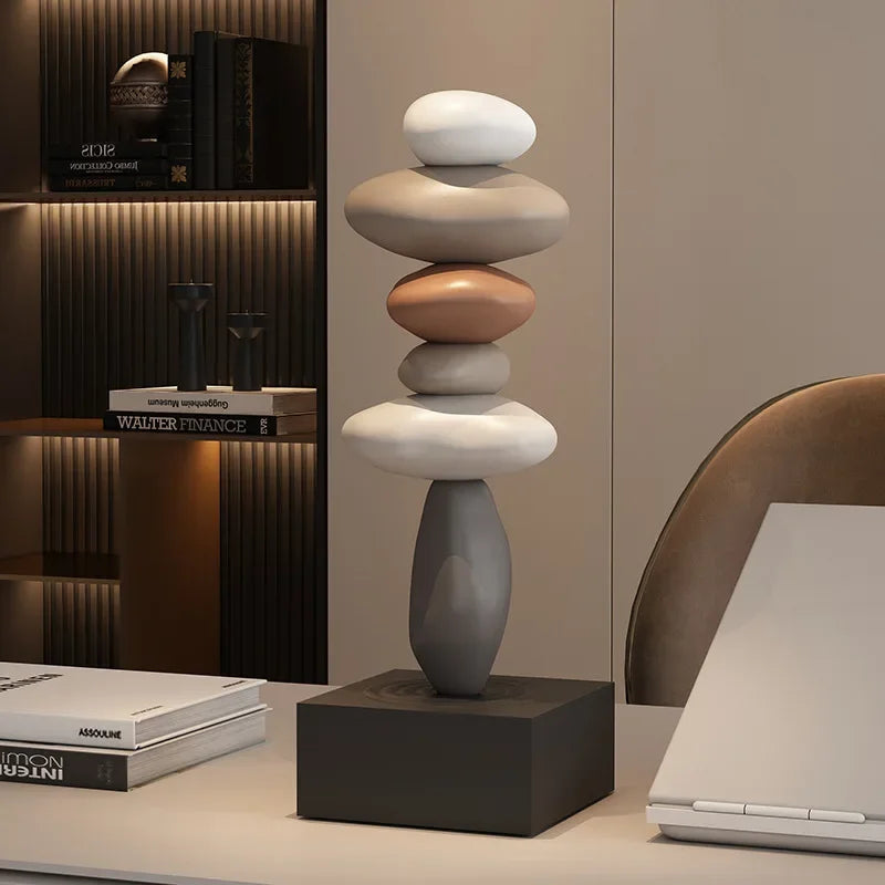 Miniaturas Decorativas em Resina para Escritório e Sala de Estilo Moderno