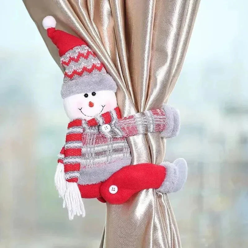 Prendedor de Cortina Vermelho Natalino para Decoração Festiva
