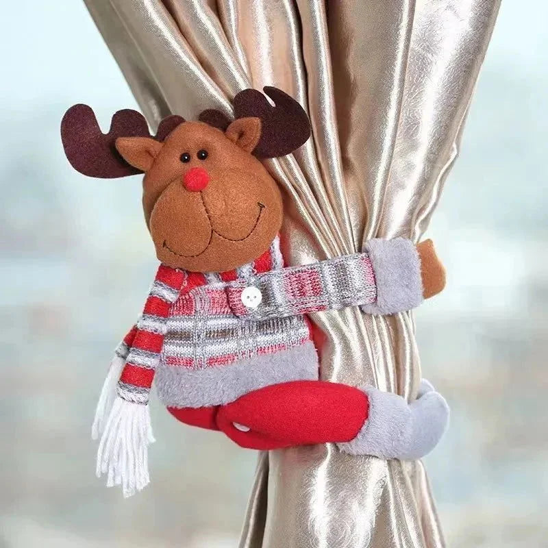 Prendedor de Cortina Vermelho Natalino para Decoração Festiva