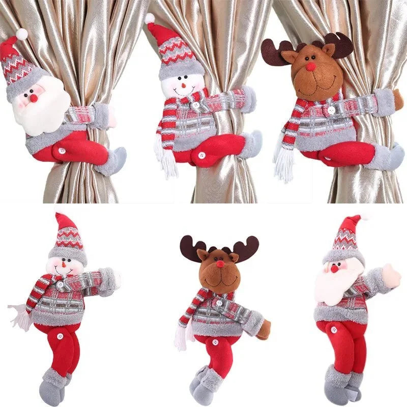 Prendedor de Cortina Vermelho Natalino para Decoração Festiva