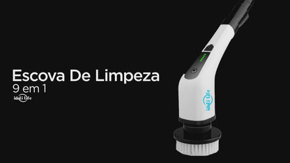 Escova Elétrica de Limpeza 9 em 1 Recarregável