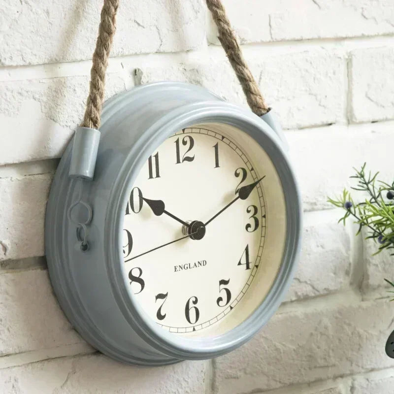 Relógio de Parede Vintage em Metal Bronze para Decoração de Ambiente