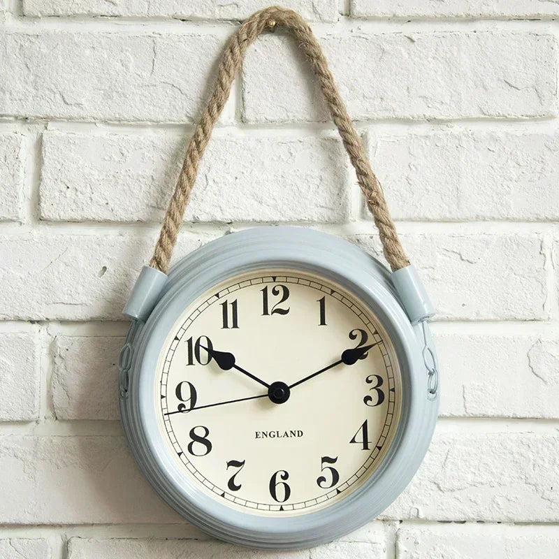 Relógio de Parede Vintage em Metal Bronze para Decoração de Ambiente