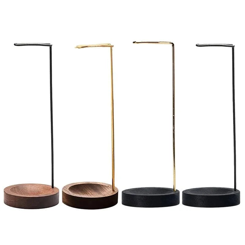Suporte de Incenso Invertido de Madeira e Metal para Aromaterapia