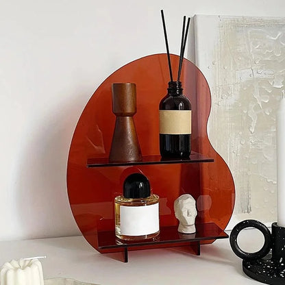 Suporte Organizador de Mesa em Acrílico com Dupla Camada - Ideal para Escritório e Estudo