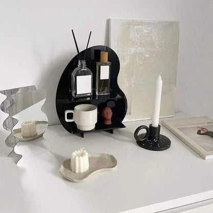 Suporte Organizador de Mesa em Acrílico com Dupla Camada - Ideal para Escritório e Estudo