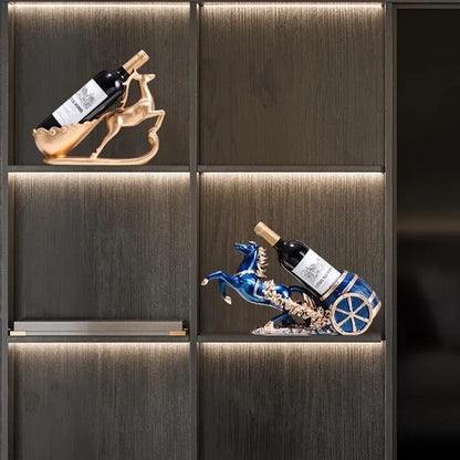 Suporte para Vinho Criativo em Resina Estilo Clássico