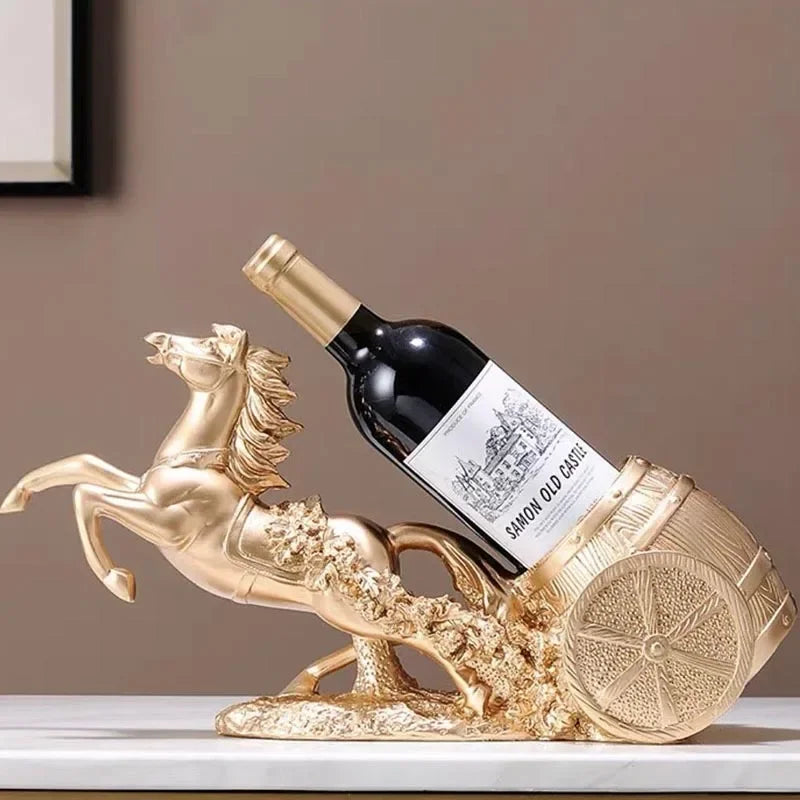 Suporte para Vinho Criativo em Resina Estilo Clássico