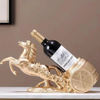 Suporte para Vinho Criativo em Resina Estilo Clássico