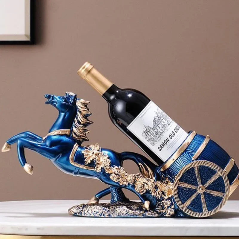 Suporte para Vinho Criativo em Resina Estilo Clássico
