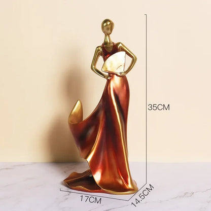 Suporte para Vinho Escultura Feminina em Resina Moderna - Decoração de Bar