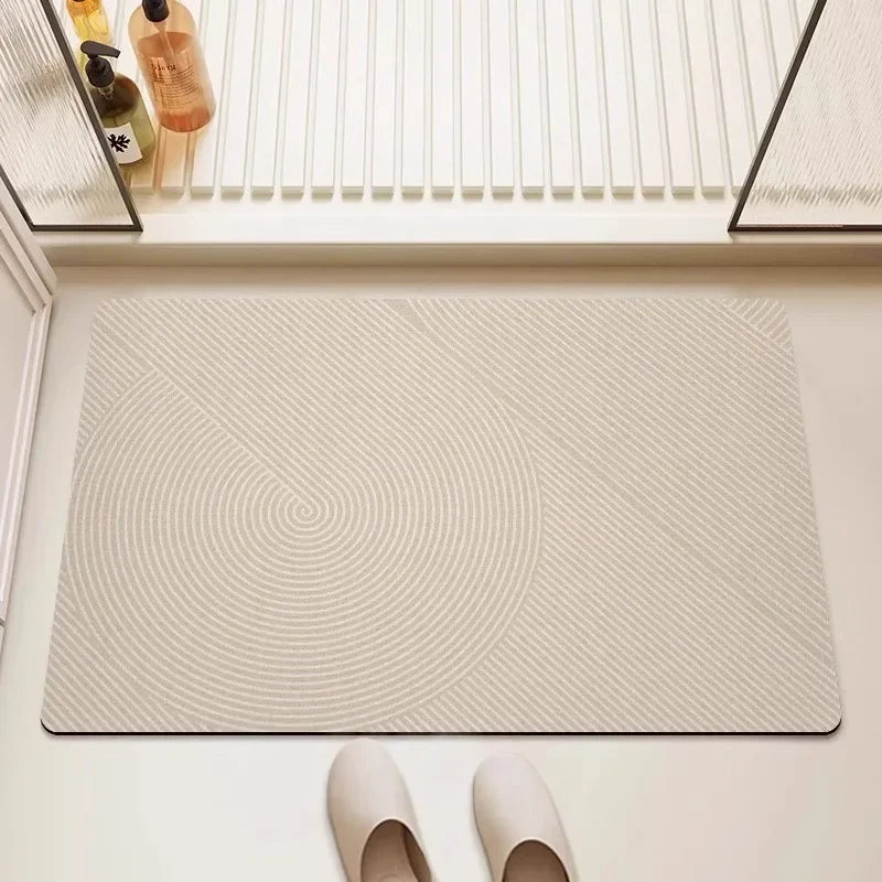 Tapete de Banheiro Antiderrapante Minimalista com Secagem Rápida