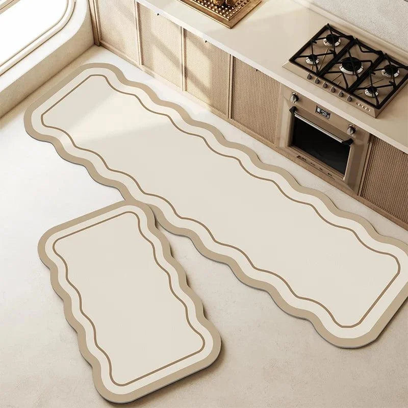 Tapete Minimalista Impermeável Antiderrapante para Cozinha - Ideal para Ambientes Úmidos