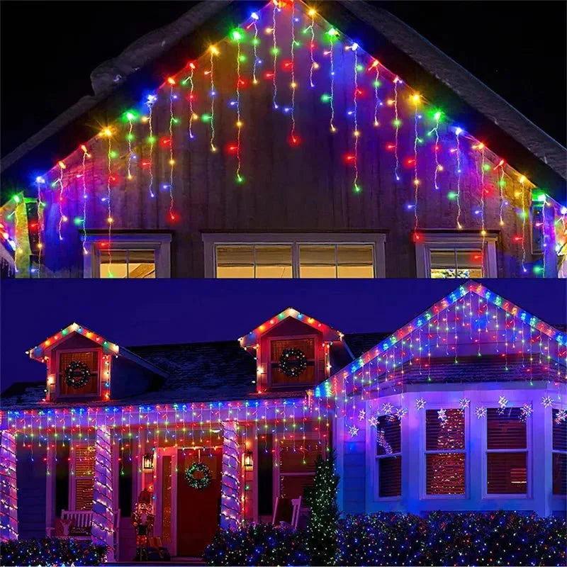 Varal de Luzes de Natal Brilhante 5 Metros para Decoração Festiva
