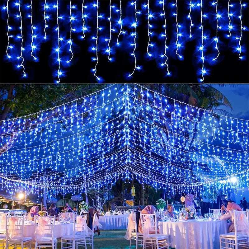 Varal de Luzes de Natal Brilhante 5 Metros para Decoração Festiva
