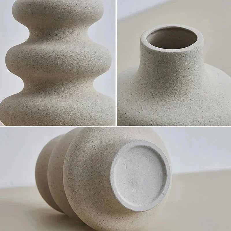 Vaso Cerâmico Decorativo Estilo Nórdico para Sala e Quarto