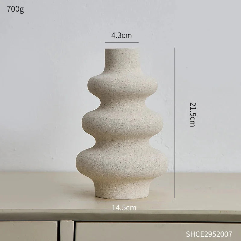 Vaso Cerâmico Decorativo Estilo Nórdico para Sala e Quarto