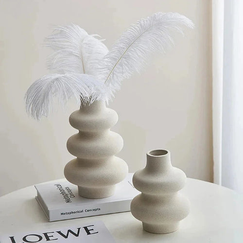 Vaso Cerâmico Decorativo Estilo Nórdico para Sala e Quarto