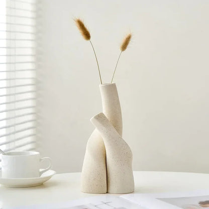 Vaso de Cerâmica Fosca Artesanal para Decoração de Interiores