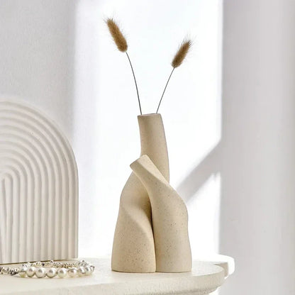 Vaso de Cerâmica Fosca Artesanal para Decoração de Interiores